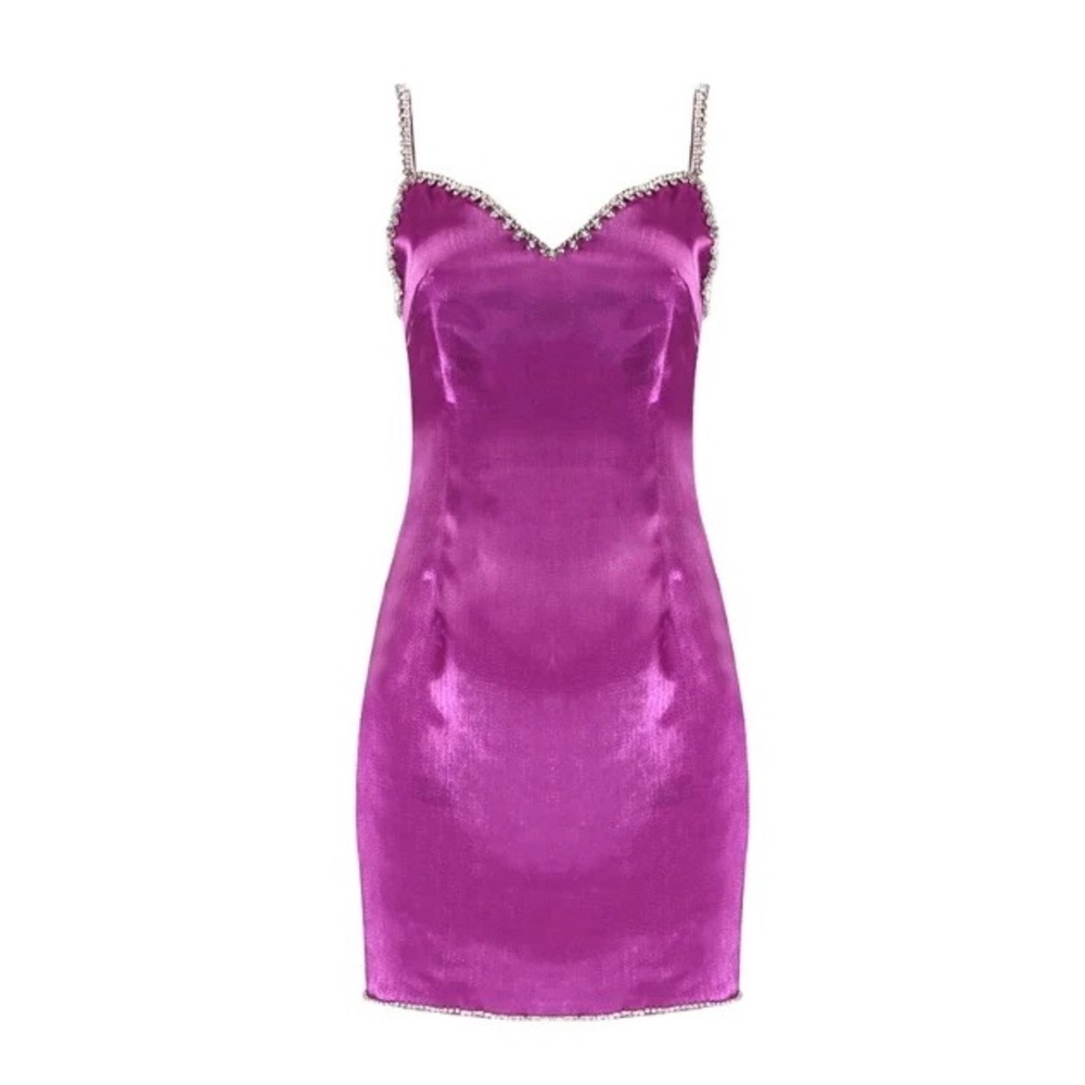 Rhinestone Strap Bodycon Mini Dress - Picture 1 of 1